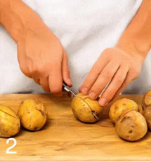 картофель запеченный +с салом рецепт