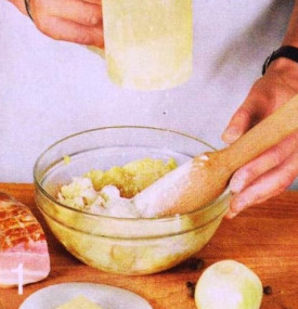  картофельные шарики со свининой  рецепт  с фото 