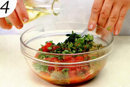 Марокканский салат из баклажанов,