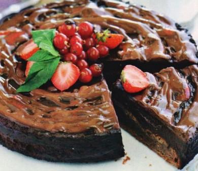 самый простой шоколадный пирог  